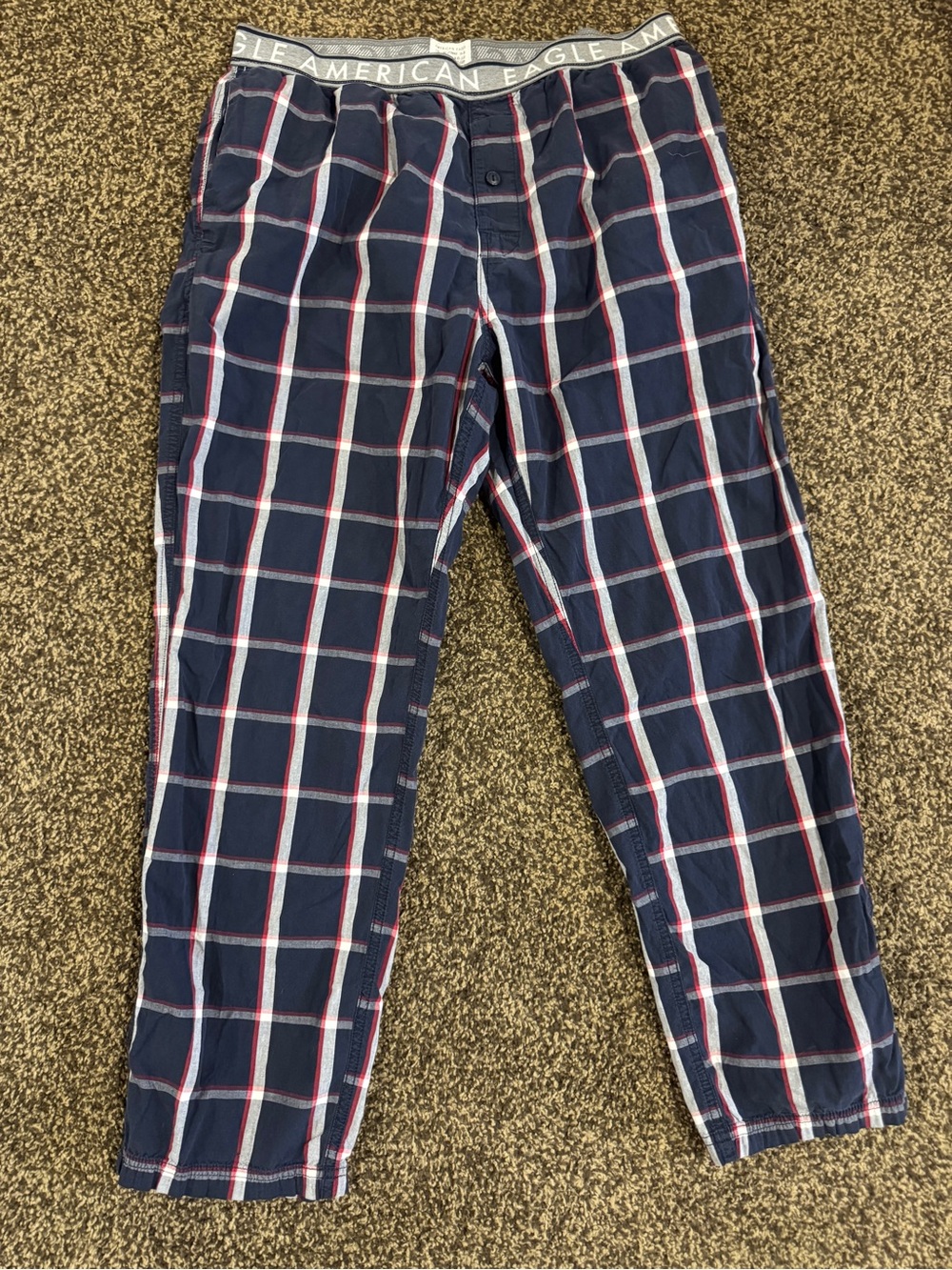 American Eagle Boxer Styled Plaid Pajama Pants— Large